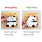 Wrapables Cute Panda Sticky Notes, Adhesive Memo Notepads for Home, Office, Work (Set of 8)